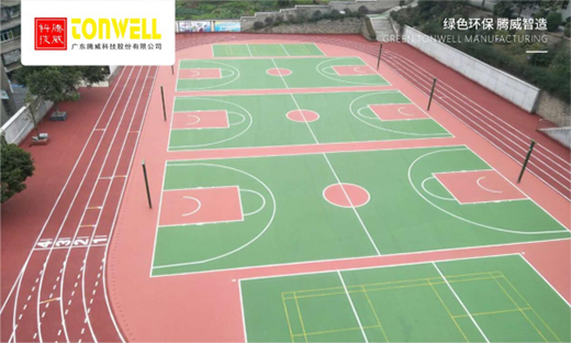 篮球场一般都是用什么材料做的呢？(图1)